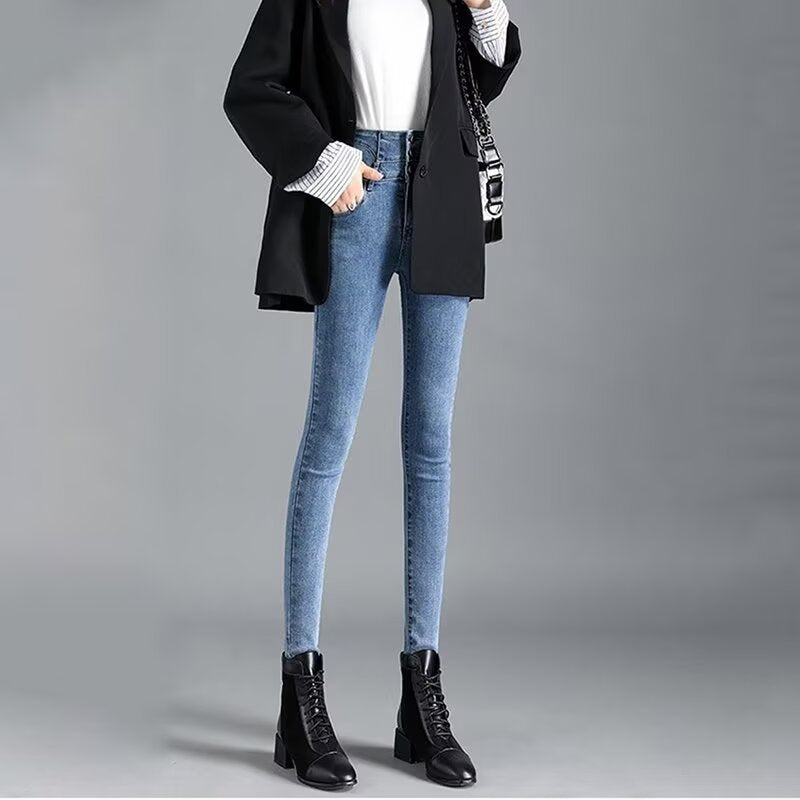 High-Waisted Skinny Jeans