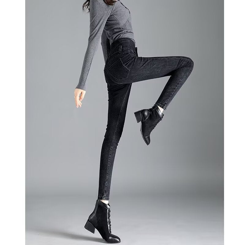 High-Waisted Skinny Jeans