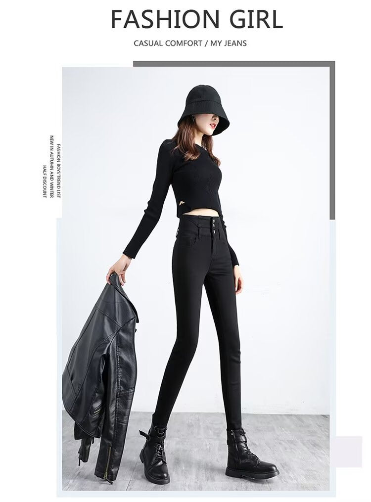 High-Waisted Skinny Jeans