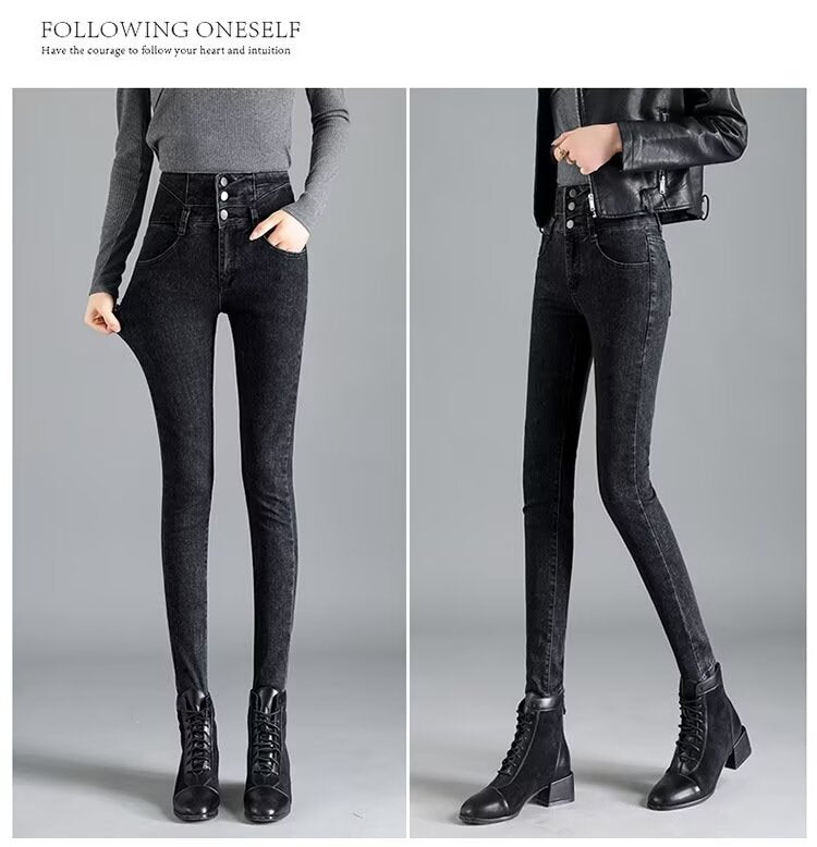 High-Waisted Skinny Jeans