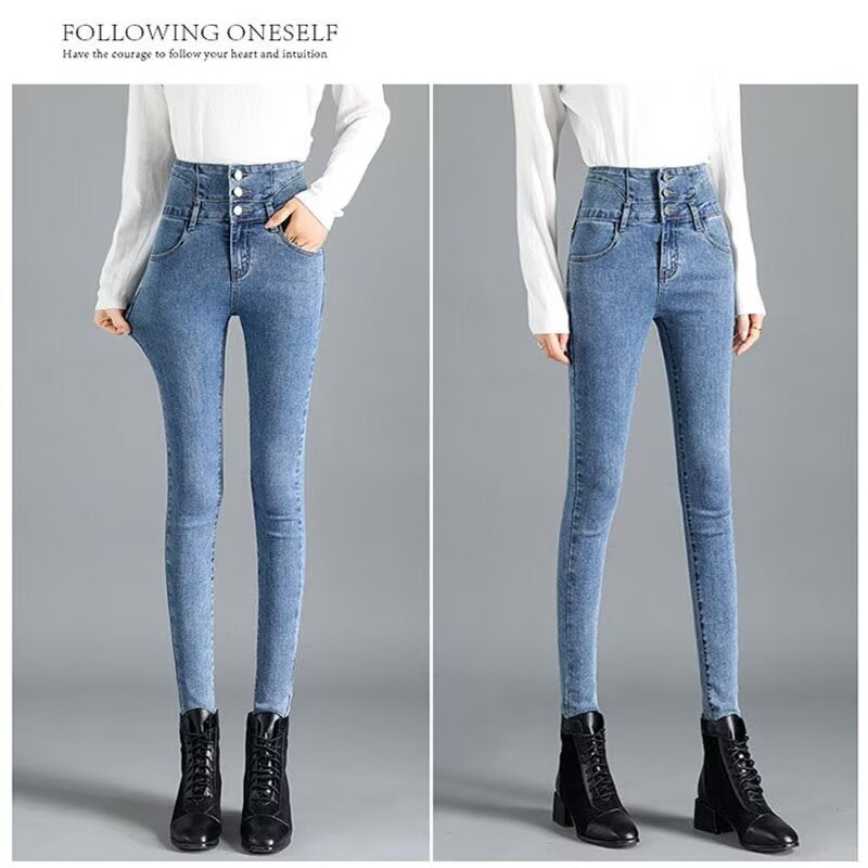 High-Waisted Skinny Jeans
