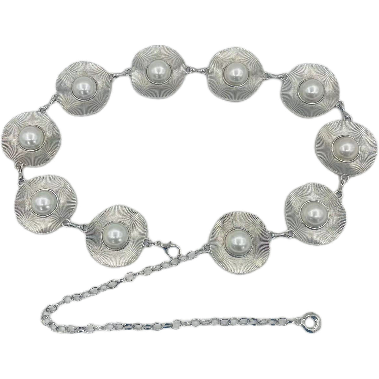 Fringe Disk Iconic Pearl Station Chain Belt