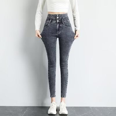 High-Waisted Skinny Jeans