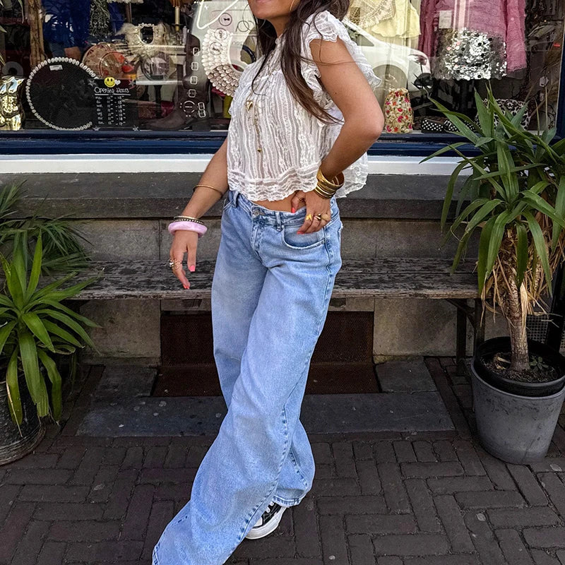 Women Cute Babydoll Vest Sexy See Through Cover-ups Coquette Lace Sheer T-shirt Fairycore Mesh Ruffless Sleeveless Crop Tops